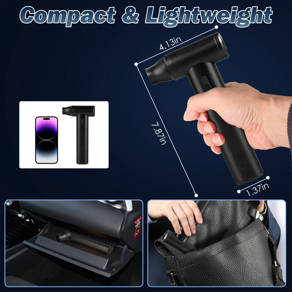 Compressed Air Duster Brushless Motor 1WmAh Battery Cordless Dust Blower Vacuum Cleaner Portable Jet Dry Blower For PC Keyboard Car Home