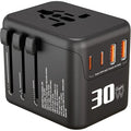 Universal Travel Adapter Supports Laptops/Hair Dryers