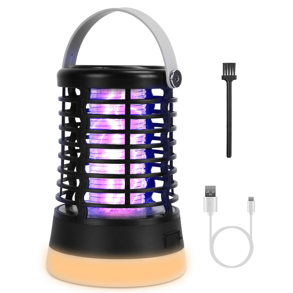 Bug Zapper Light Rechargeable Mosquito Zapper For Indoor Outdoor Waterproof Mosquito Killer Lamp With 3 Lighting Modes For Patio Yard Home