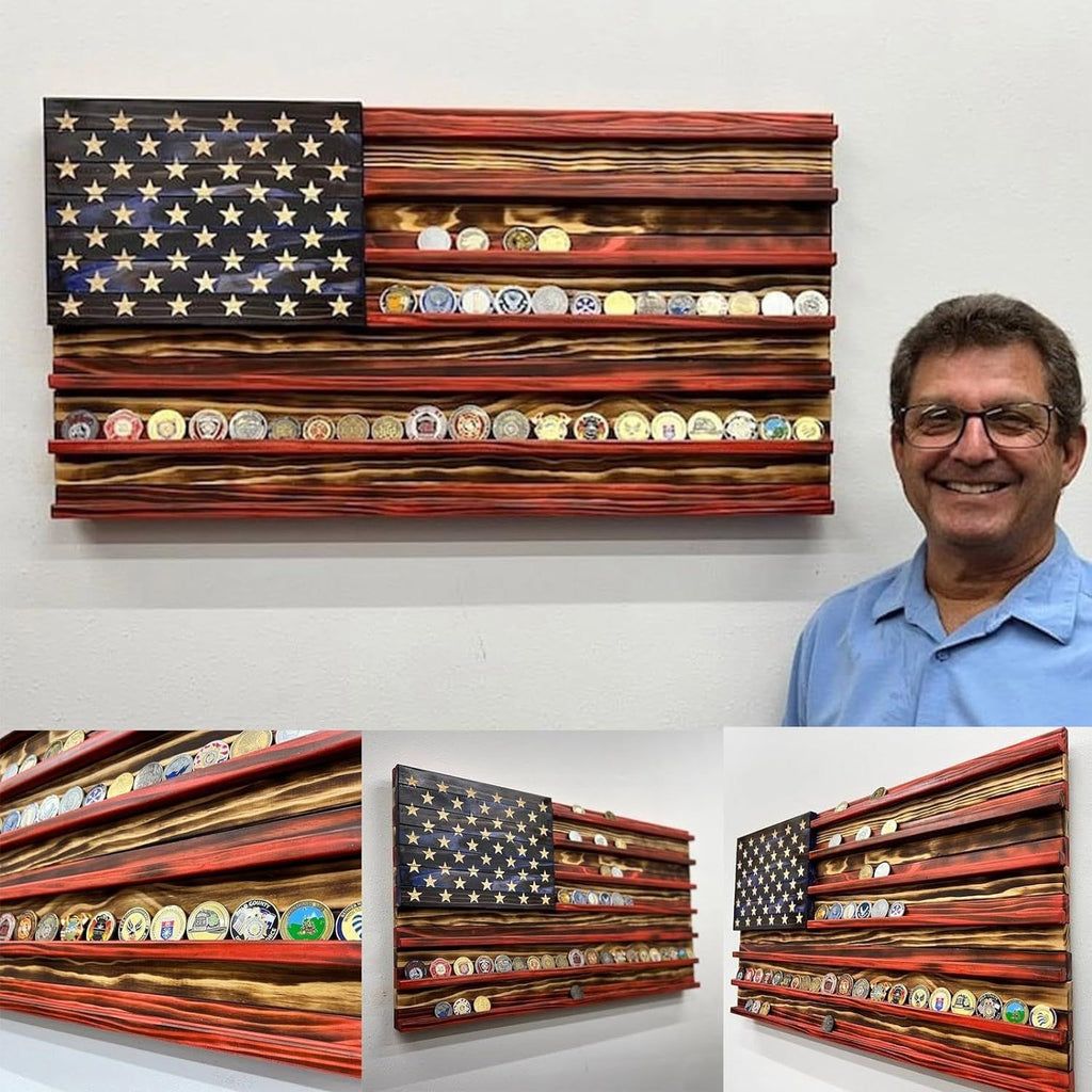 Creative Wooden Independence Day Decor – Patriotic Craftwork for Home Display