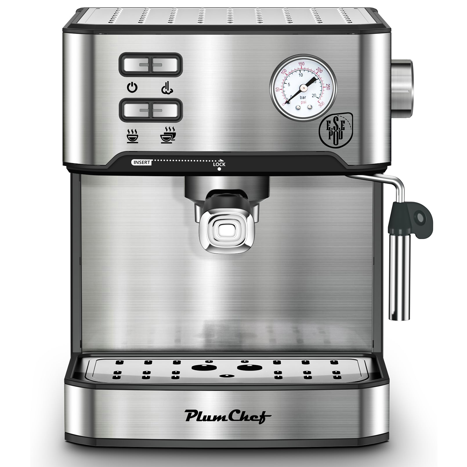 Professional Espresso Machine With Milk Frother, Single Double Shot, ESE Pod Compatible