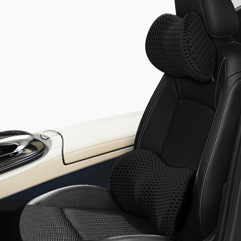 Memory Foam Car Headrest Lumbar Support Set