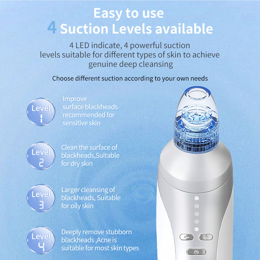 Electric Blackhead Remover Vacuum – Powerful Pore Suction Device for Blackheads, Acne & Deep Facial Cleansing