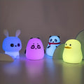 LED Cute Rainbow Light Changing Silicone Light Pat Control USB Charging Soft Silicone Light