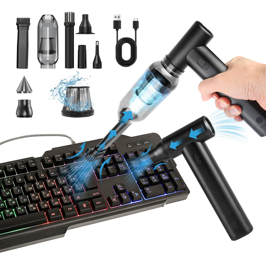 Compressed Air Duster Brushless Motor 1WmAh Battery Cordless Dust Blower Vacuum Cleaner Portable Jet Dry Blower For PC Keyboard Car Home