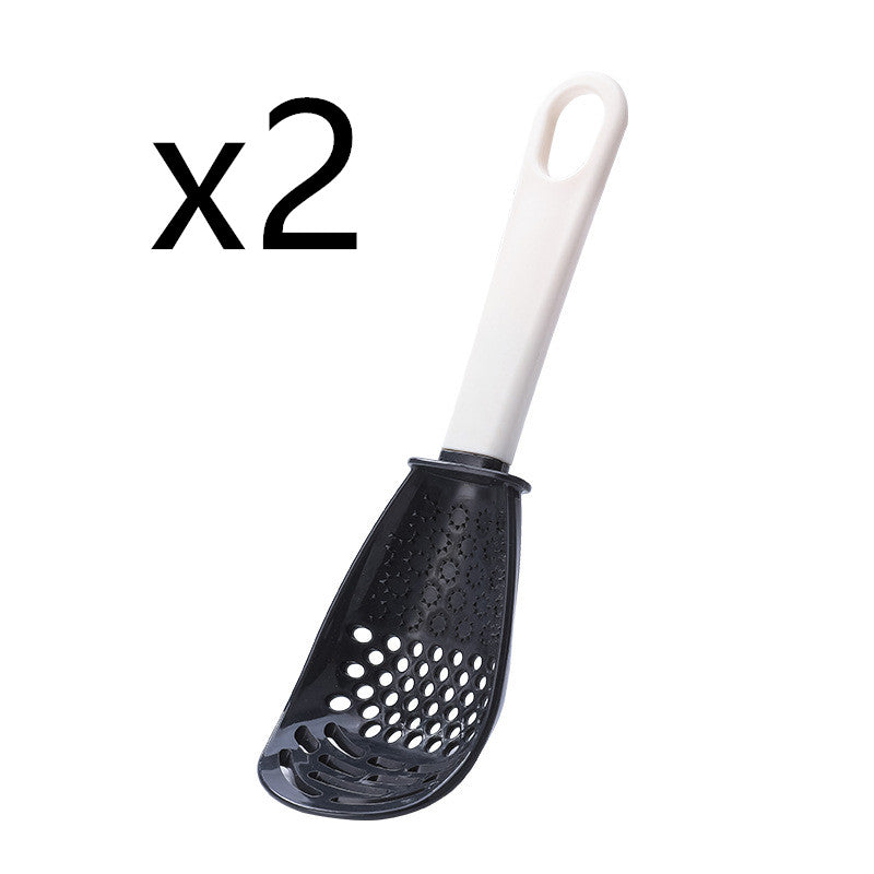 Multifunctional Slotted Cooking Spoon – Grinder, Masher, Garlic Press & Stir‑Fry Spatula in One
