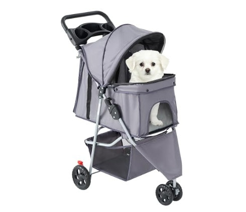 Foldable Pet Stroller for Small Dogs & Cats