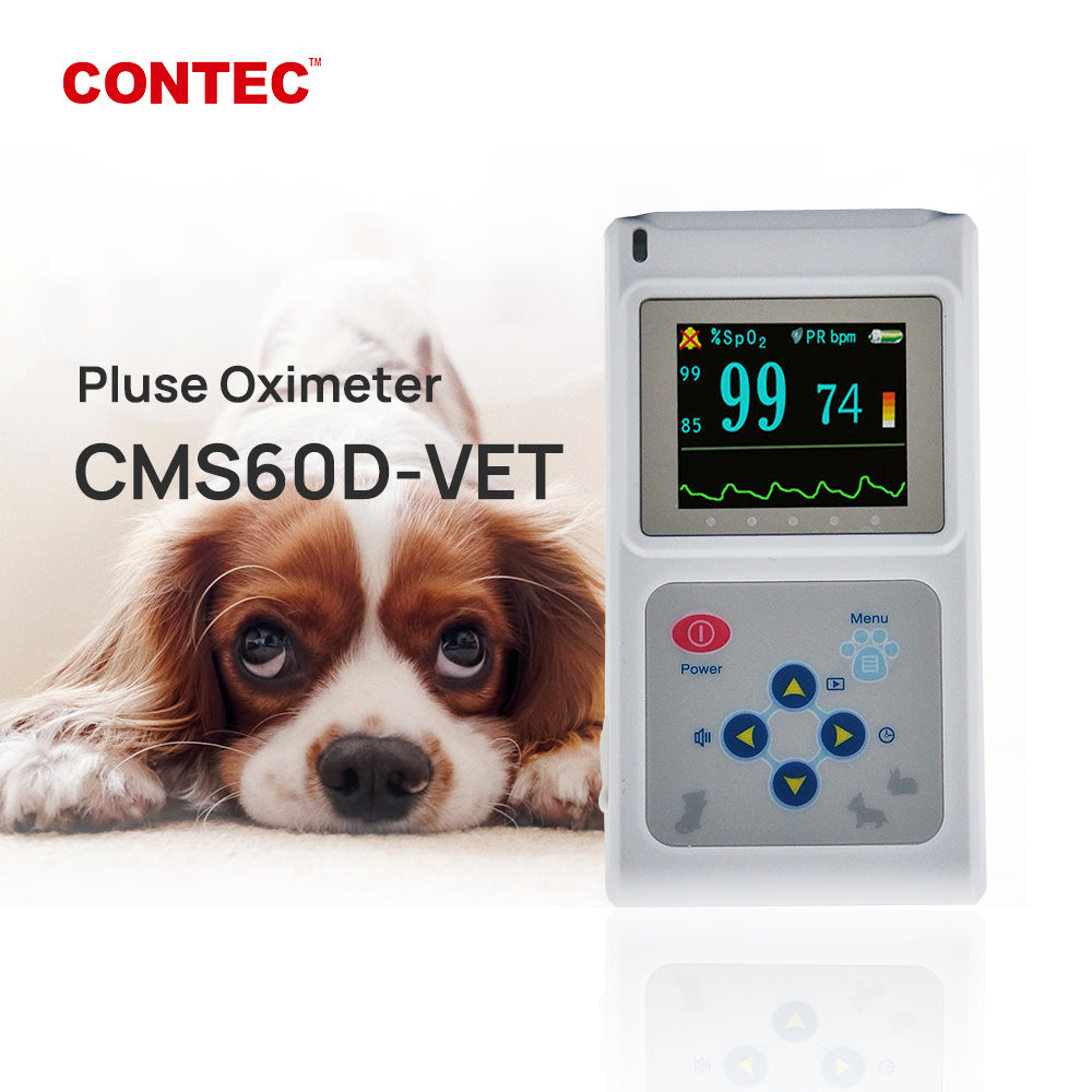 Contec Veterinary Color Display CMS60D-VET Pulse Oximeter Spo2 Probe PR Monitor