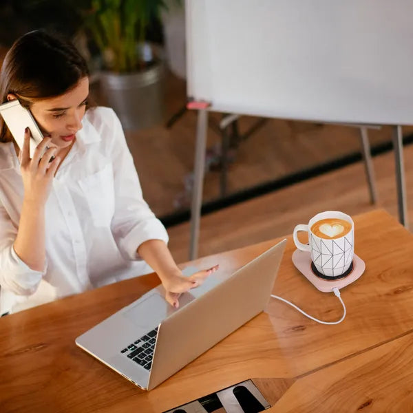 Electric Coffee Mug Warmer For Desk Auto Shut Off USB Tea Milk Beverage Cup 3 Temperature Setting