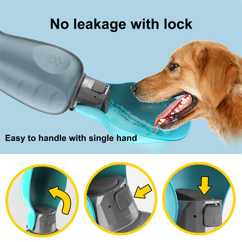 Dogs Water Bottle Portable High Capacity Leakproof Pet Foldable Drinking Bowl Golden Retriever Outdoor Walking Supplies Pet Products