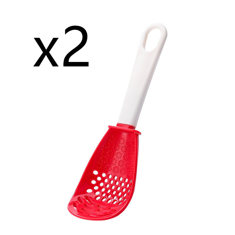 Multifunctional Slotted Cooking Spoon – Grinder, Masher, Garlic Press & Stir‑Fry Spatula in One