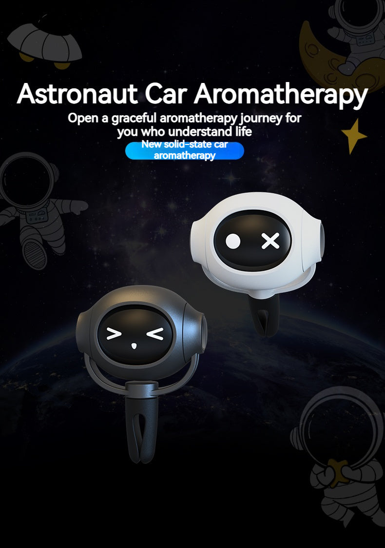 Car Fragrance Diffuser Car Perfume Car Ornament Cartoon Astronaut Air Freshener With Changing Expressions Compact Design That Doesn't Obstruct Your View