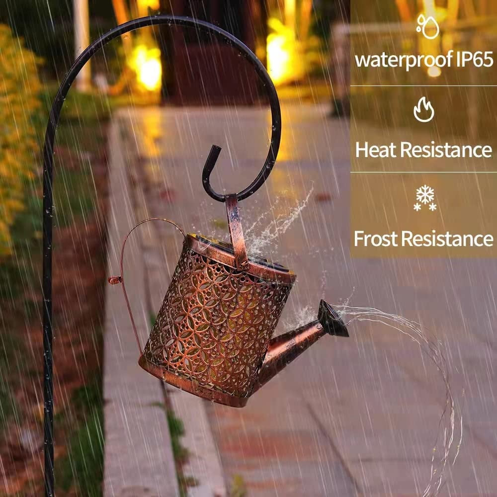 Solar Lights Outdoor Decorative, Metal Solar Watering Can Outdoor Lights IP65 Waterproof