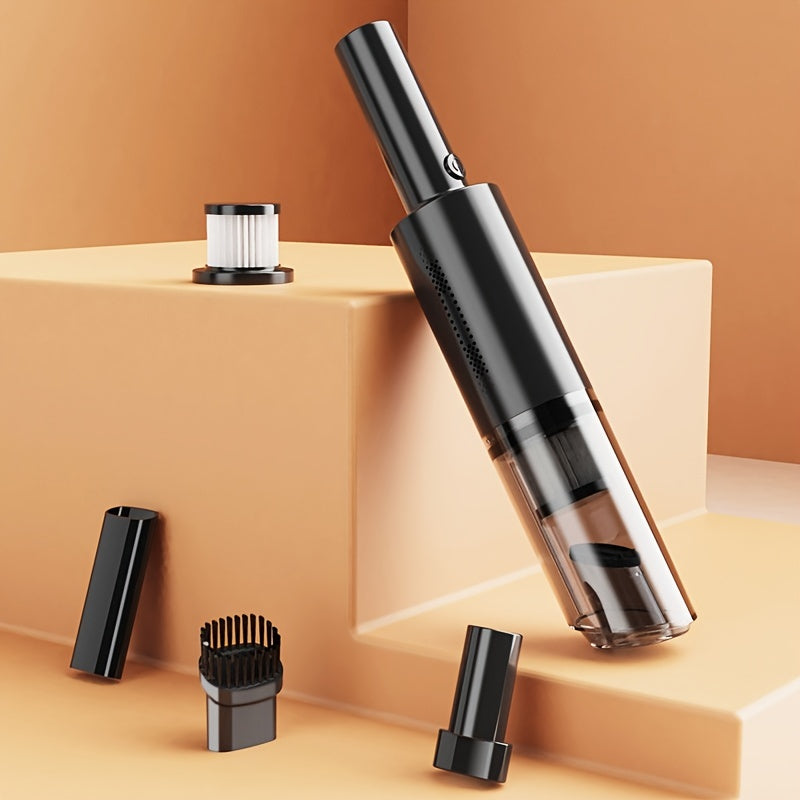 Home Car Vacuum Cleaner, 120W 12000Pa Rechargeable Handheld Black Wired Charging Multi-function Cleaning Accessories For Car Interior Home