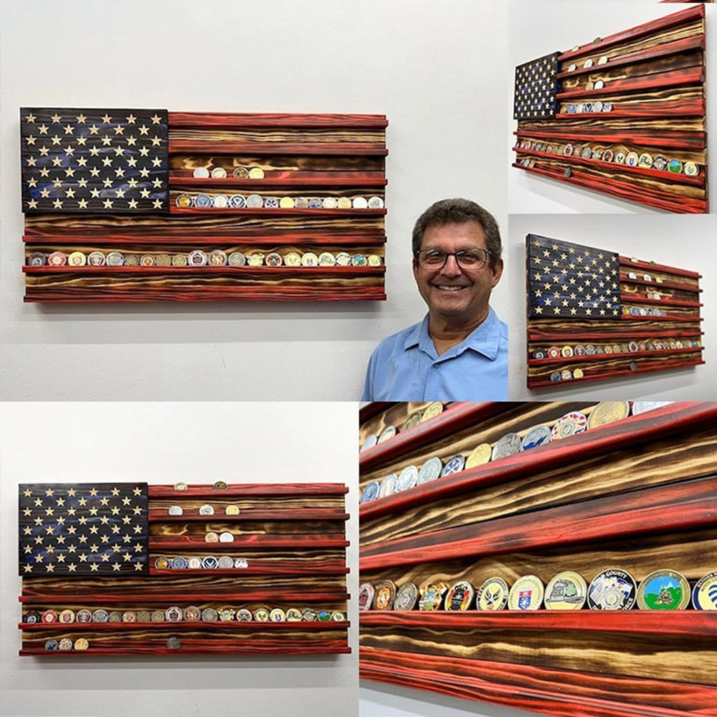 Creative Wooden Independence Day Decor – Patriotic Craftwork for Home Display