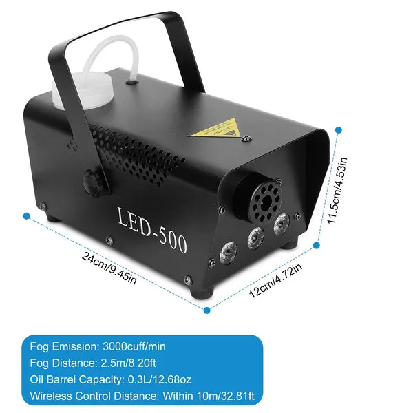 400W Fog Machine RGB LED Party Club DJ Fogger Rapid Heating Remote Control Wedding Stage Smoke Machine