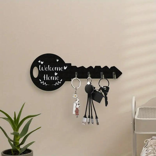 1pcs Vintage Wooden Key Shaped Key Hook Wall Decorative Hook Housewarming Gift Rustic Style Home Decor