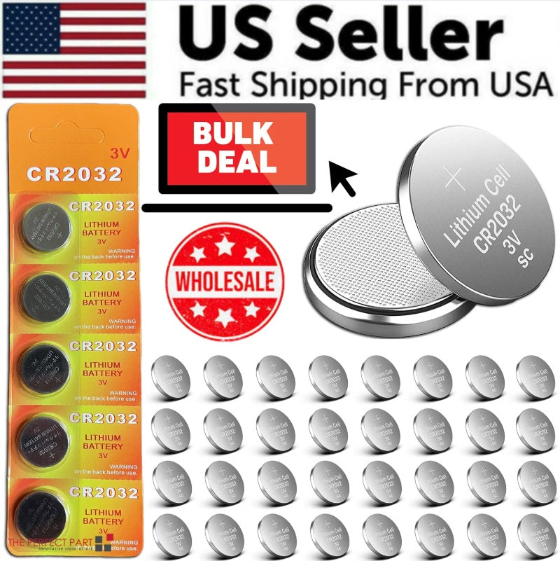 LITHIUM BATTERY 3V CR2032 CR 2032 BR2032 DL2032 Remote Button Cell Watch