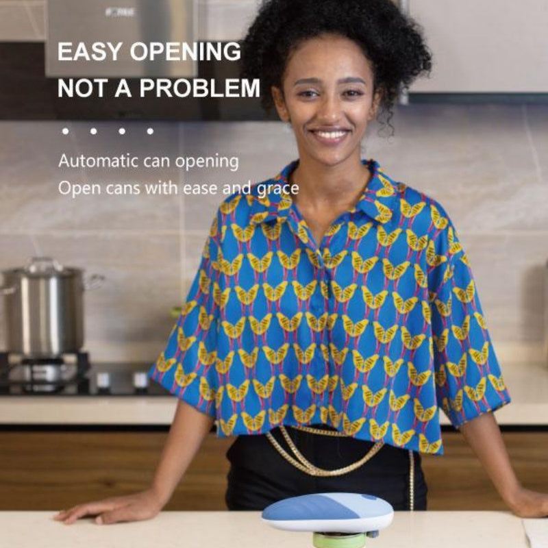 Automatic Electric Can Opener – One‑Button Touch, Opens Any Can Size, Food‑Grade White Kitchen Gadget