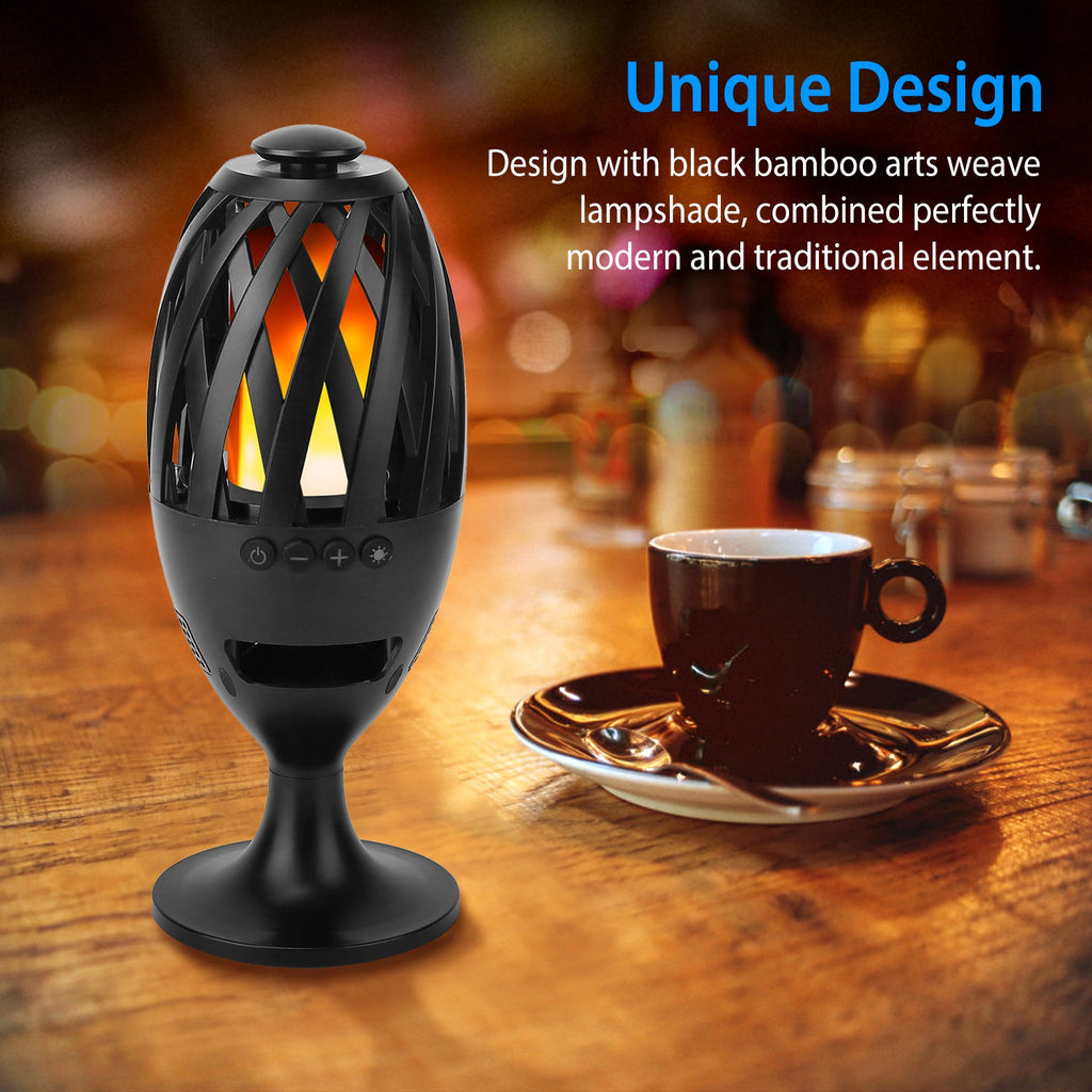 LED Flame Speakers Torch Wireless Speaker Waterproof Stereo Bass Speaker Outdoor Light-Up Speaker Atmosphere LED