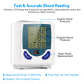 Blood Pressure Monitor Wrist Digital High Blood Pressure Cuff Heartbeat Tester With 60 Reading Memory 1.8 Inches LCD Screen Storage Box