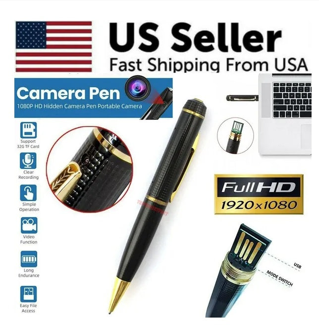 1080P HD Pocket Pen Camera | Mini Hidden USB Security DVR