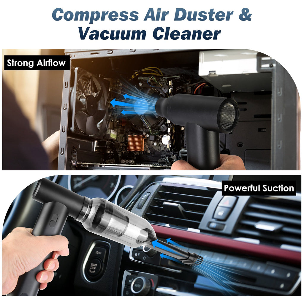 Compressed Air Duster Brushless Motor 1WmAh Battery Cordless Dust Blower Vacuum Cleaner Portable Jet Dry Blower For PC Keyboard Car Home