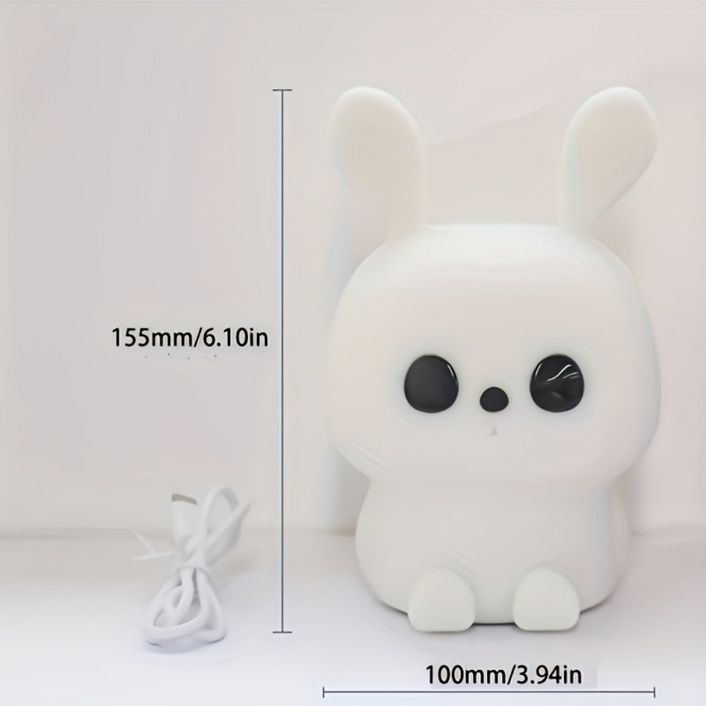 LED Cute Rainbow Light Changing Silicone Light Pat Control USB Charging Soft Silicone Light