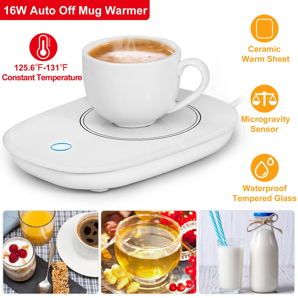 Coffee Mug Warmer Cup Warmer Auto Shut Off Coffee Tea Milk Electric Heater Pad Office Home Desk Electric Beverage Warmer Mat